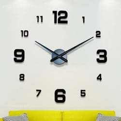 3d diy wall clock luminous frameless modern wall clock decor