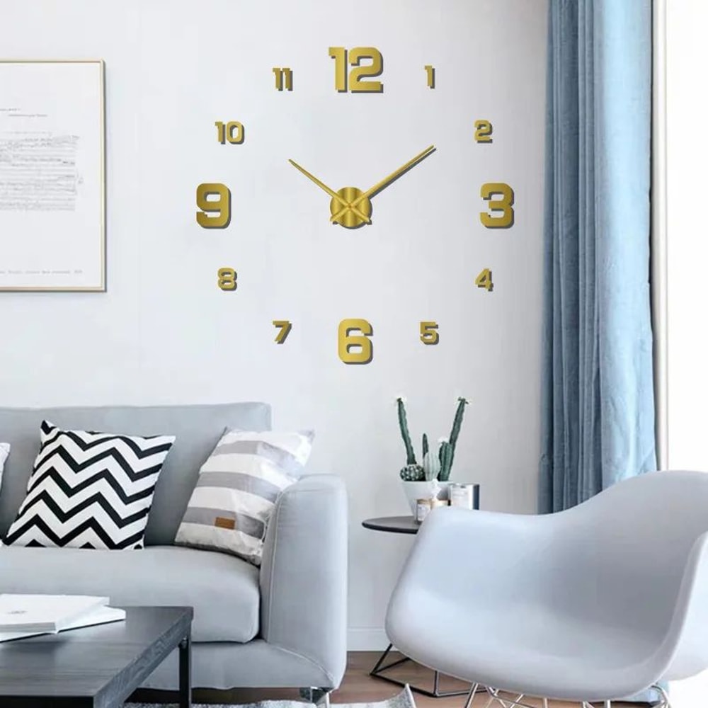 3D DIY Wall Clock Luminous Frameless Modern Wall Clock Decor 5