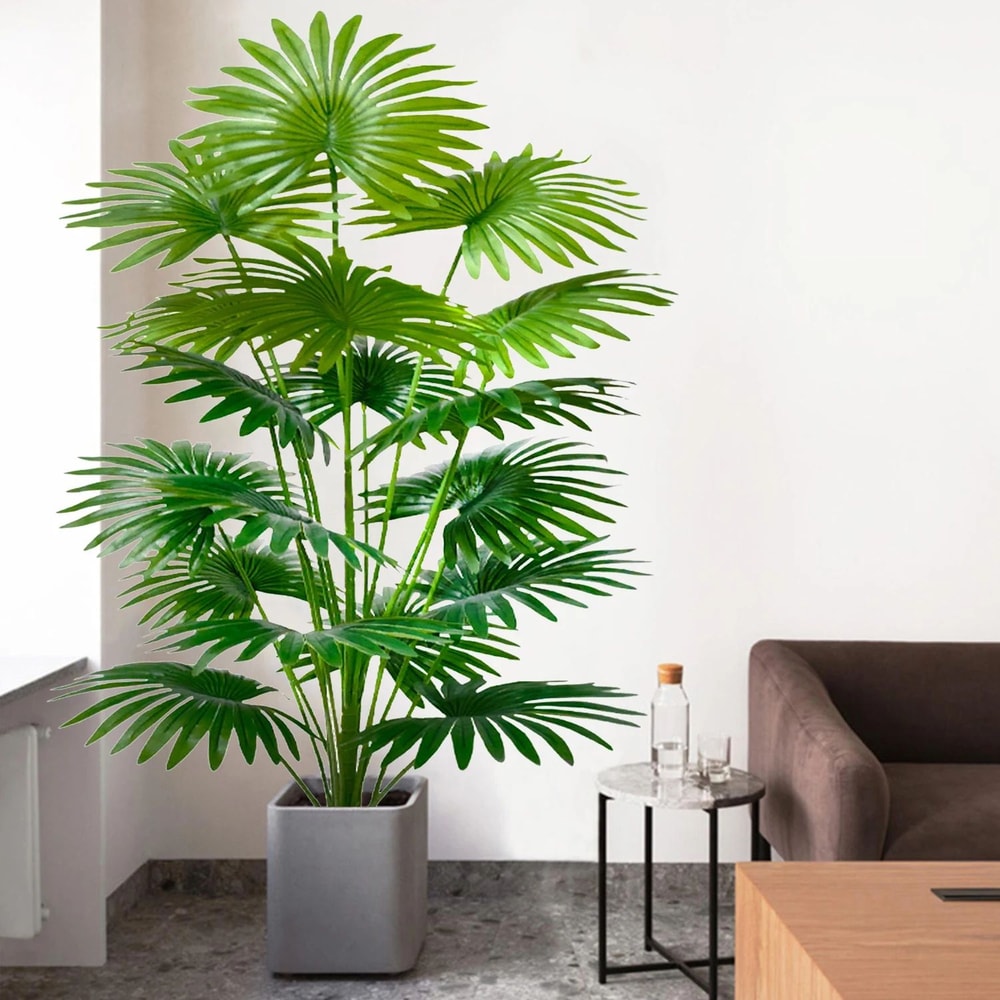 Artificial Palm Tree Large Tropical Faux Plant Leaves Decor For Home And Garden 5