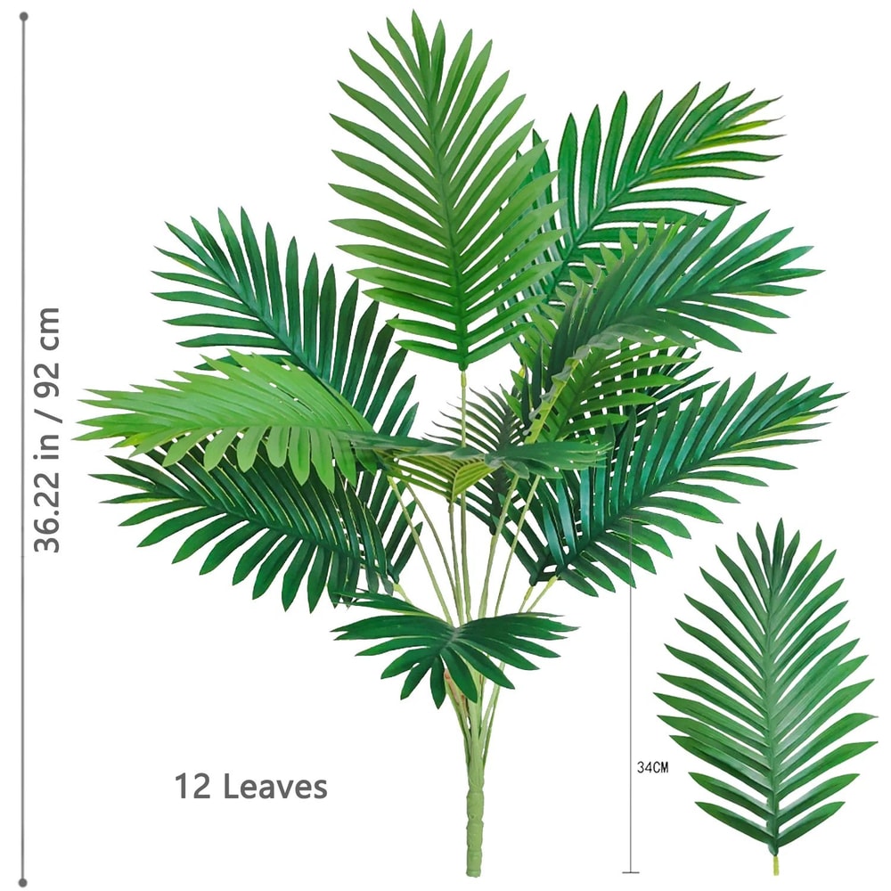 Artificial Palm Tree Large Tropical Faux Plant Leaves Decor For Home And Garden 9