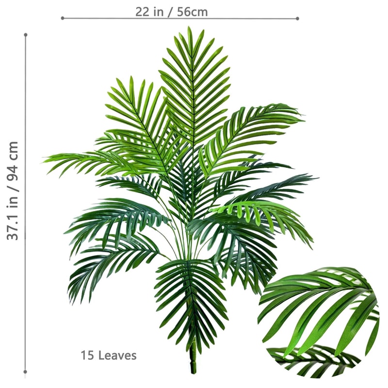 Artificial Palm Tree Large Tropical Faux Plant Leaves Decor For Home And Garden 27