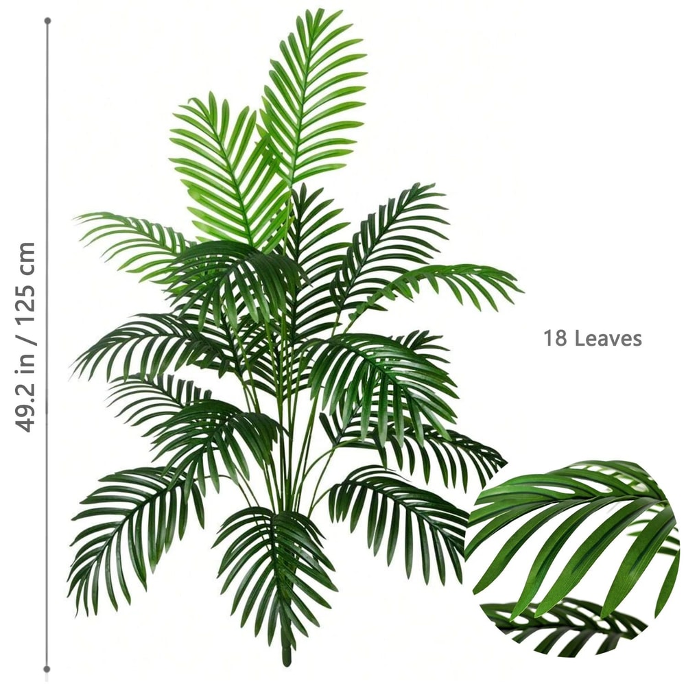 Artificial Palm Tree Large Tropical Faux Plant Leaves Decor For Home And Garden 28