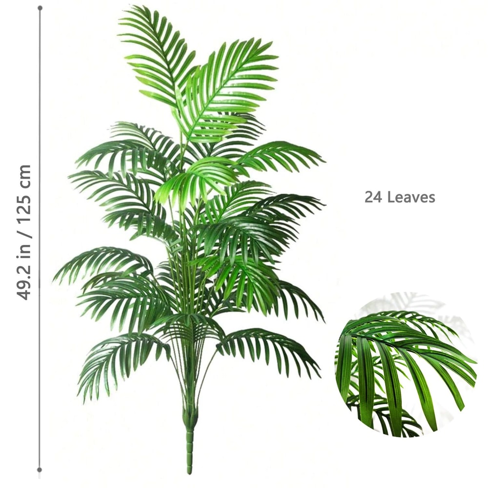 Artificial Palm Tree Large Tropical Faux Plant Leaves Decor For Home And Garden 29