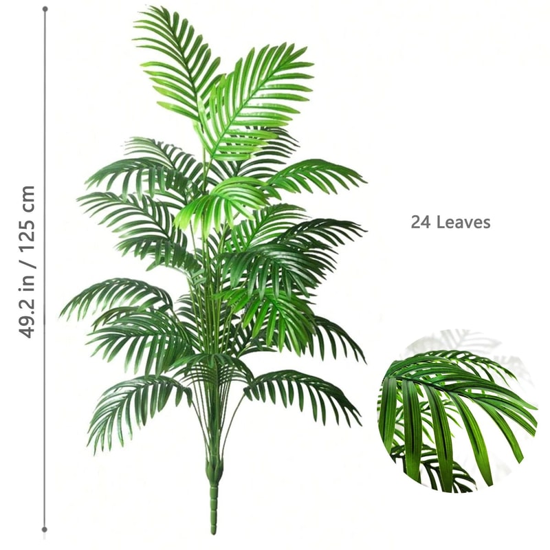 Artificial Palm Tree Large Tropical Faux Plant Leaves Decor For Home And Garden 29