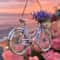 Lavender Bicycle Suncatcher Window Hanging Floral Light Catcher Decor 1