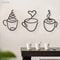 Metal Coffee Cup Wall Art Modern Coffee Bar Kitchen Decor 1