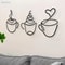 Metal Coffee Cup Wall Art Modern Coffee Bar Kitchen Decor 2