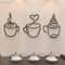 Metal Coffee Cup Wall Art Modern Coffee Bar Kitchen Decor 3