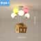 Kids Balloon Chandelier Wooden Ceiling Light For Bedroom And Playroom Decor 6