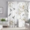 Floral Bird Print Curtains Elegant Window Drapes For Living Room And Bedroom 2
