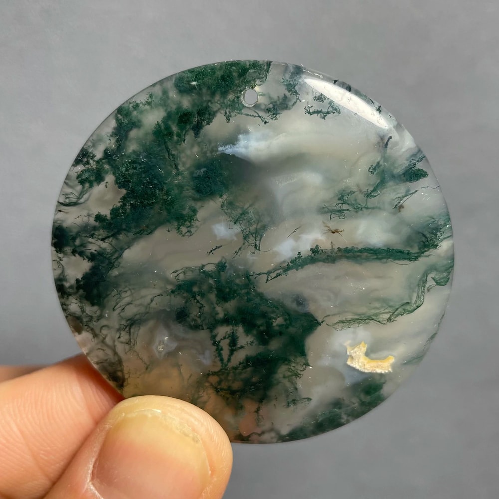 Natural Agate Crystal Pendant Polished Stone Jewelry And Home Decor Accent 1