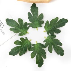 50pcs artificial green leaves craft decor for diy projects and wedding styling