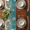 Coastal Beach Table Runner Starfish Shell Linen Ocean Theme Decor 2