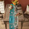 Coastal Beach Table Runner Starfish Shell Linen Ocean Theme Decor 3