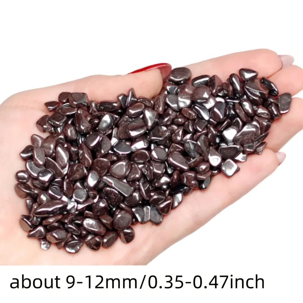Polished Hematite Crystal Chips Natural Stone Decor And Craft Set 4