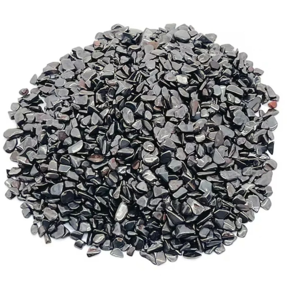 Polished Hematite Crystal Chips Natural Stone Decor And Craft Set 5
