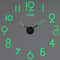 Large 3D Wall Clock Luminous DIY Modern Silent Wall Decor 16