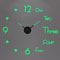 Large 3D Wall Clock Luminous DIY Modern Silent Wall Decor 20