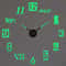 Large 3D Wall Clock Luminous DIY Modern Silent Wall Decor 12