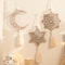 Wooden Ramadan Hanging Decor Moon Tassel Eid Mubarak Ornament Set 0
