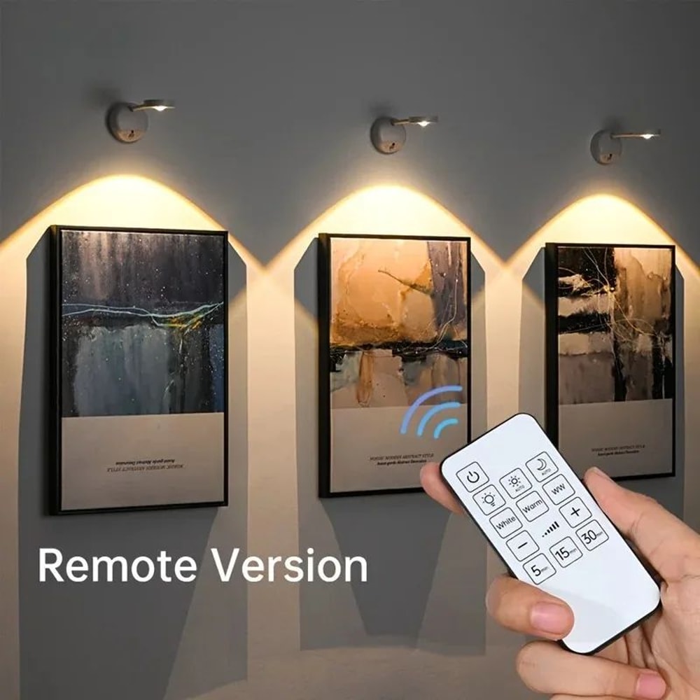 Wireless Motion Sensor LED Wall Light Rechargeable Picture Spotlight With Dimming 3