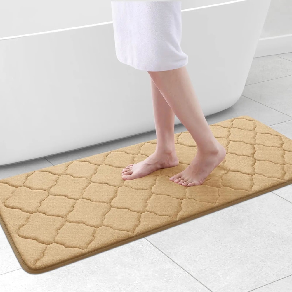 Homaxy Memory Foam Bath Mat Non Slip Soft Absorbent Bathroom Rug 6