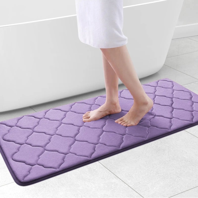 Homaxy Memory Foam Bath Mat Non Slip Soft Absorbent Bathroom Rug 20