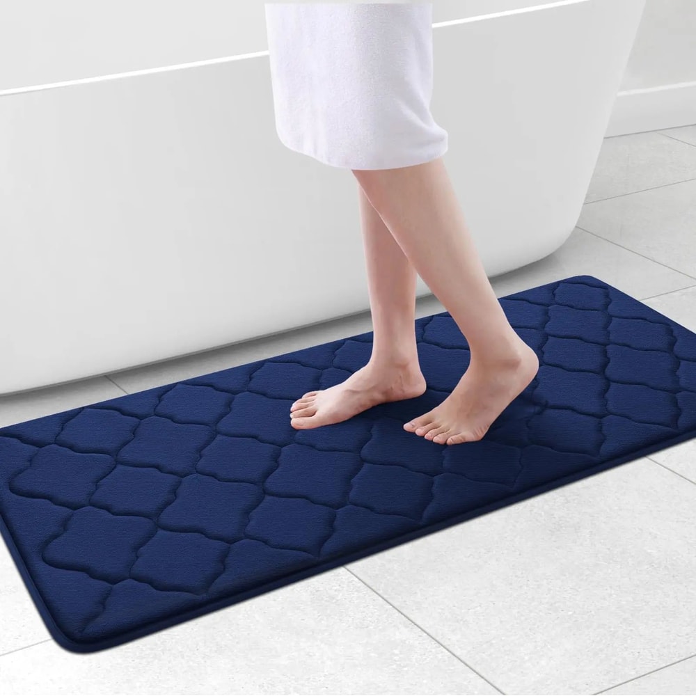 Homaxy Memory Foam Bath Mat Non Slip Soft Absorbent Bathroom Rug 21