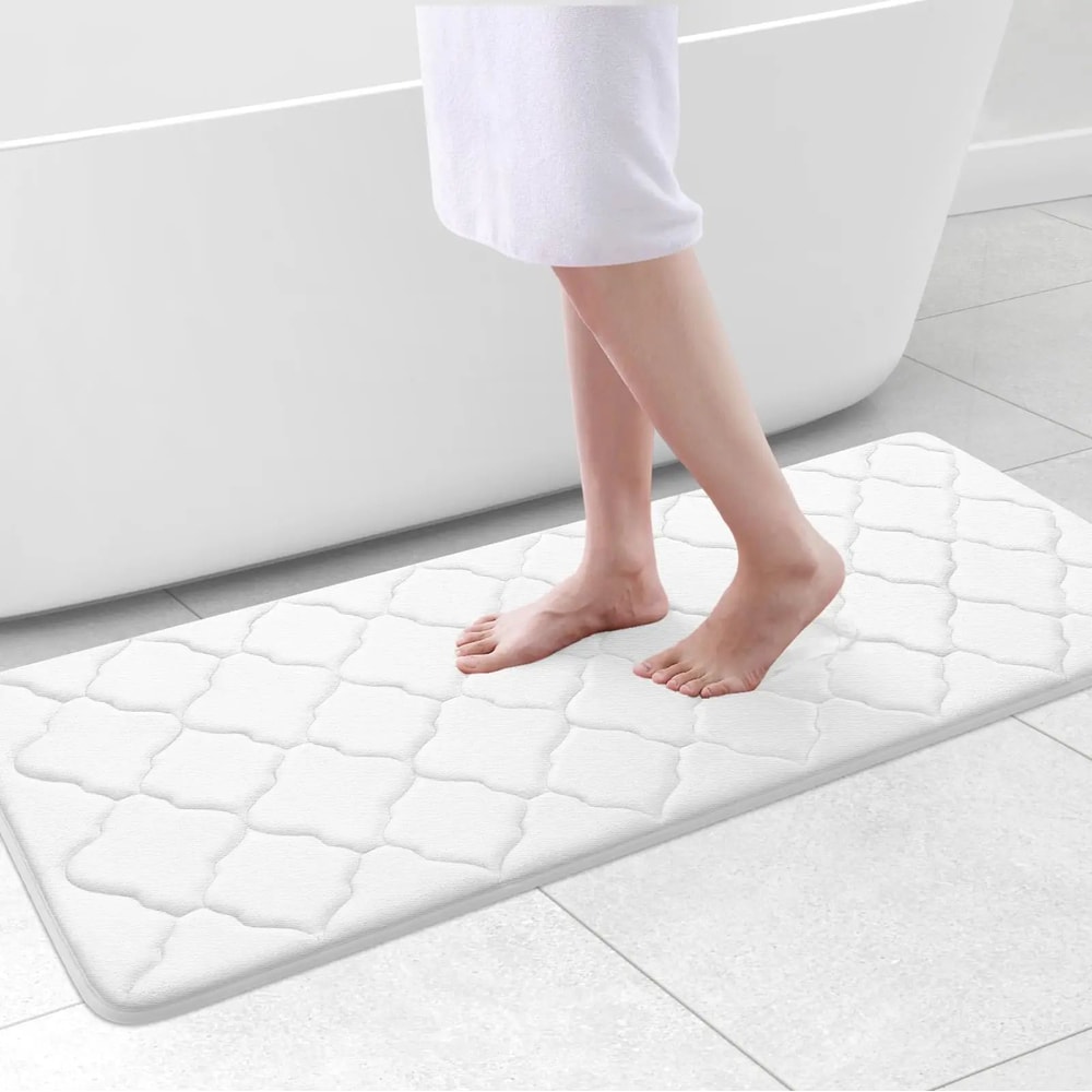 Homaxy Memory Foam Bath Mat Non Slip Soft Absorbent Bathroom Rug 14