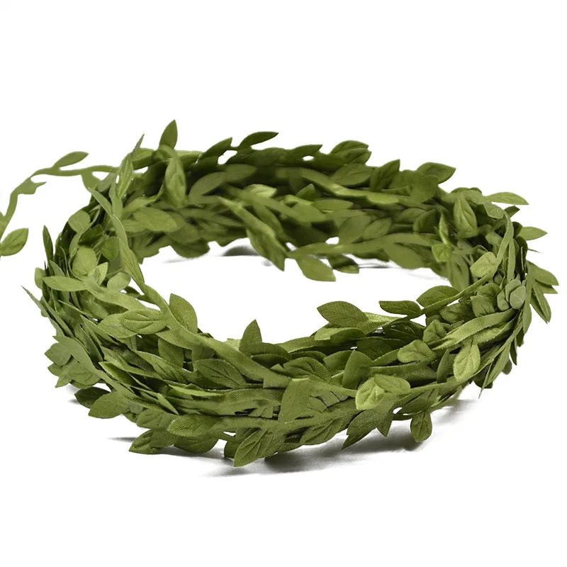 Artificial Green Leaf Vines Garland Silk Faux Hanging Plant Decor For Home 1