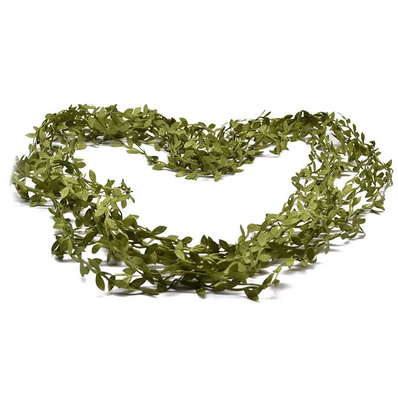 Artificial Green Leaf Vines Garland Silk Faux Hanging Plant Decor For Home 4
