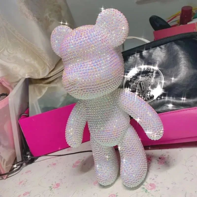 DIY Rhinestone Bear Figurine Crystal Diamond Decor Collectible 4