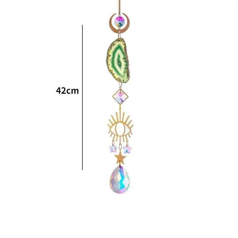Sun And Moon Crystal Suncatcher Rainbow Prism Window Hanging Decor 4