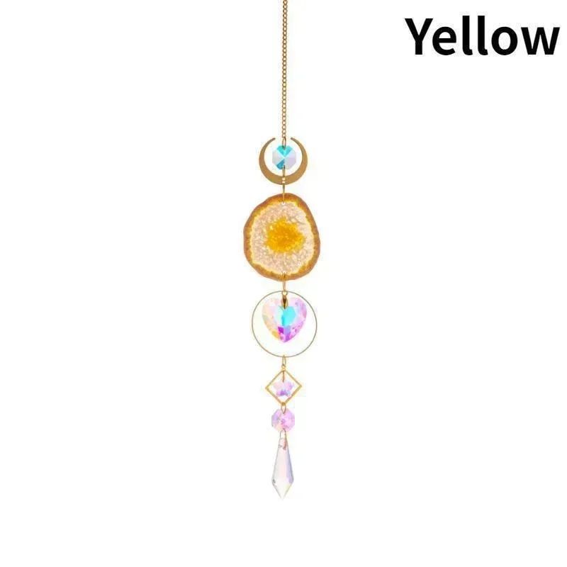 Sun And Moon Crystal Suncatcher Rainbow Prism Window Hanging Decor 9