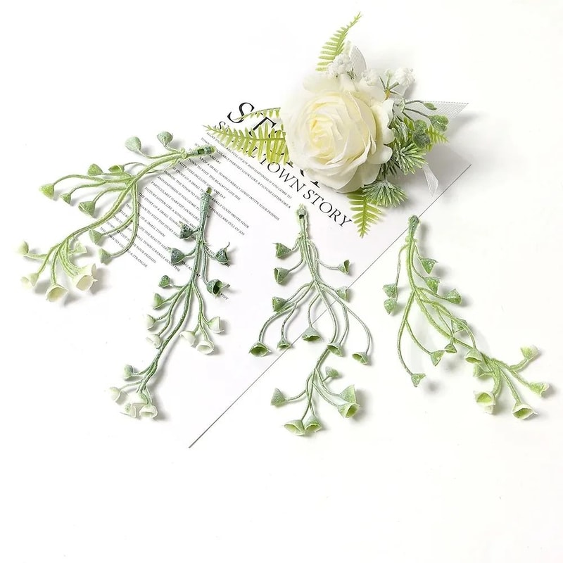 Artificial Green Leaf Decor Set For DIY Crafts Wedding And Home Styling 13