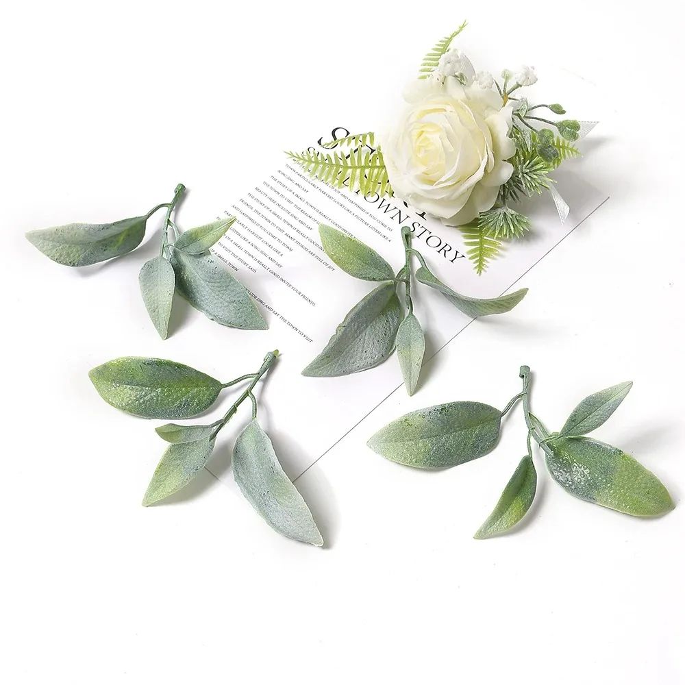 Artificial Green Leaf Decor Set For DIY Crafts Wedding And Home Styling 16