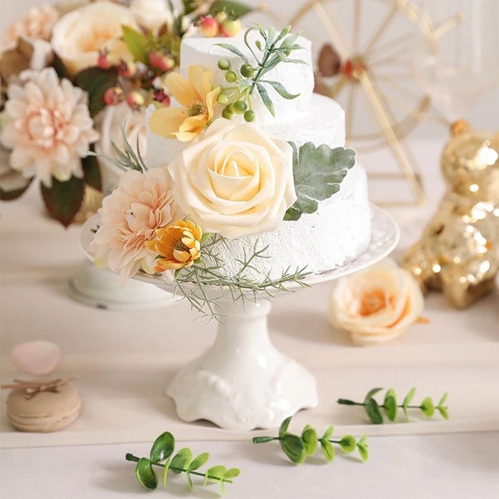 Artificial Green Leaf Decor Set For DIY Crafts Wedding And Home Styling 1