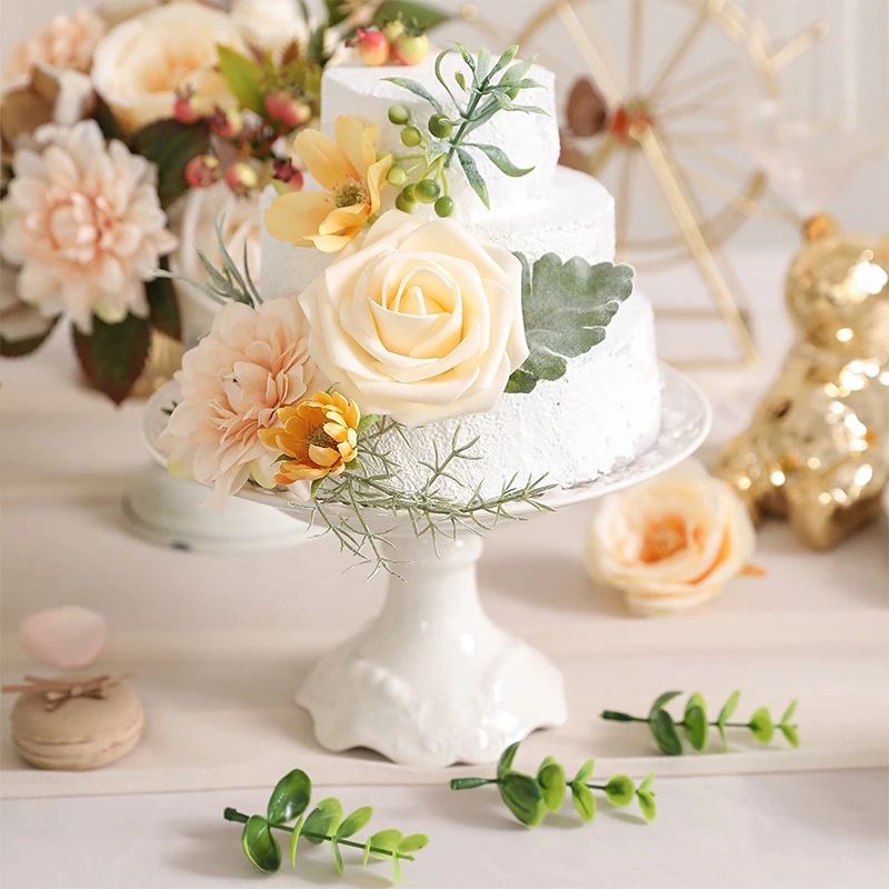 Artificial Green Leaf Decor Set For DIY Crafts Wedding And Home Styling 1