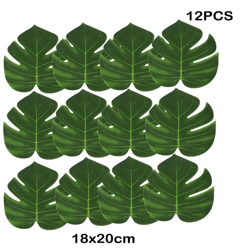 Artificial Tropical Palm Leaves Party Decor Jungle Theme Decorations 8