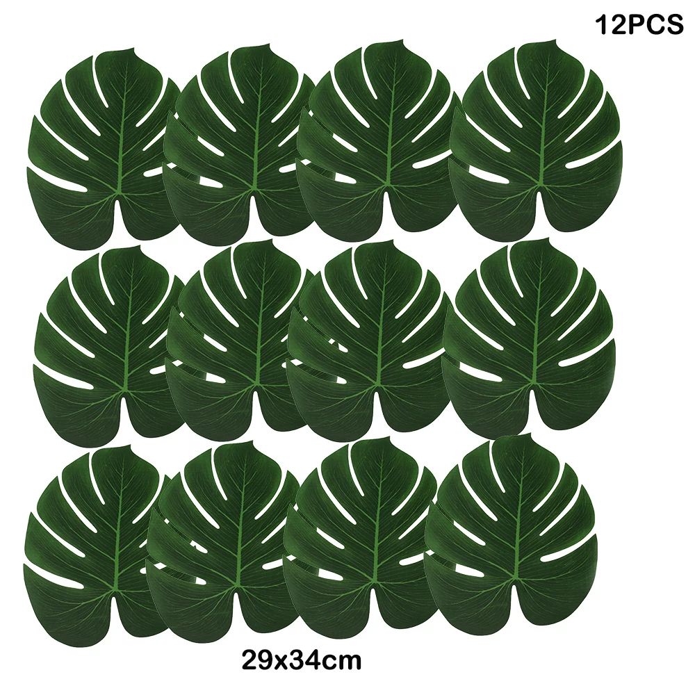 Artificial Tropical Palm Leaves Party Decor Jungle Theme Decorations 14