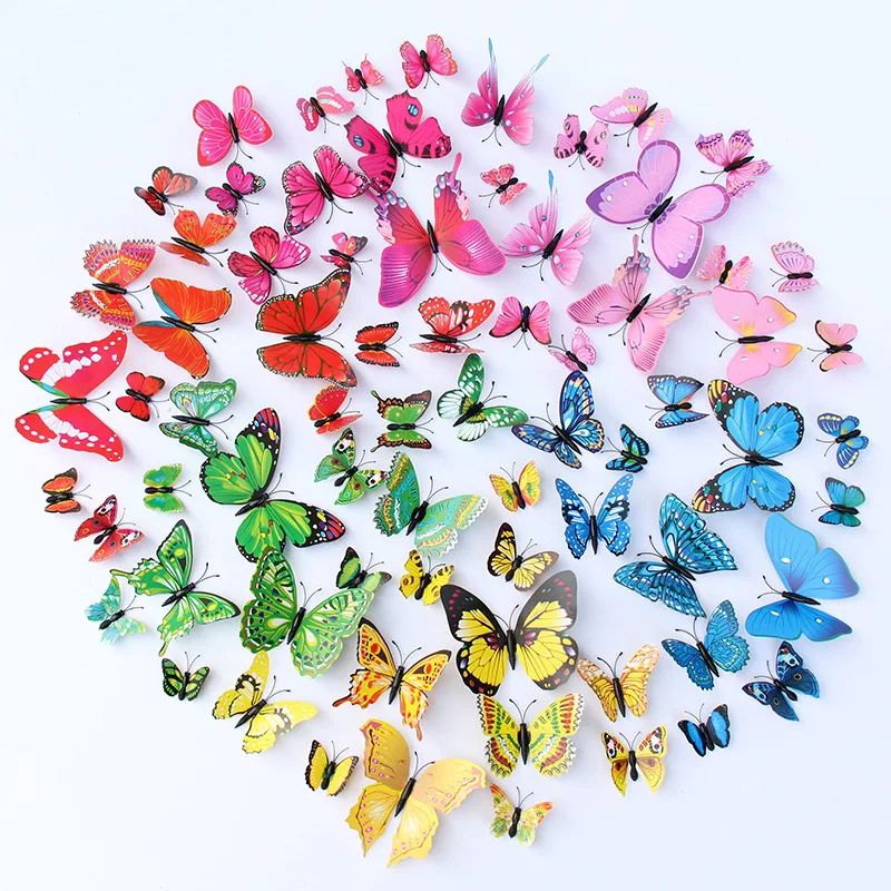 3D Butterfly Wall Stickers Magnetic Home Decor Set 5