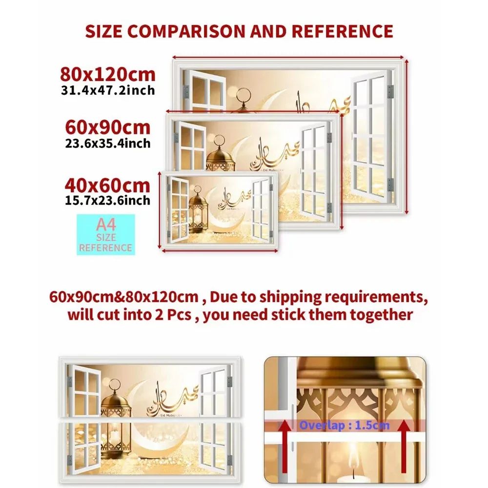 3D Beach Window Wall Sticker Ocean View Room Decor 5