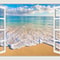 3D Beach Window Wall Sticker Ocean View Room Decor 9