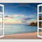 3D Beach Window Wall Sticker Ocean View Room Decor 10