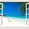 3D Beach Window Wall Sticker Ocean View Room Decor 18