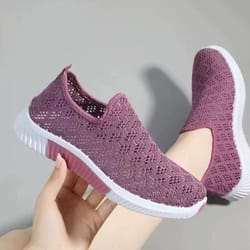 lightweight mesh sneakers for women breathable casual walking shoes with soft sole comfort