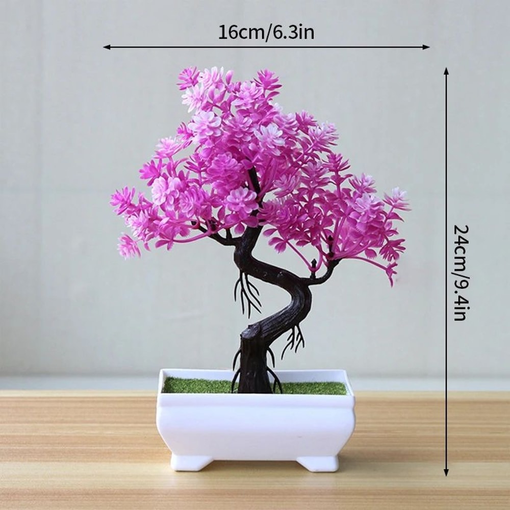 Mini Artificial Bonsai Tree Plant For Tabletop Home Decor 9