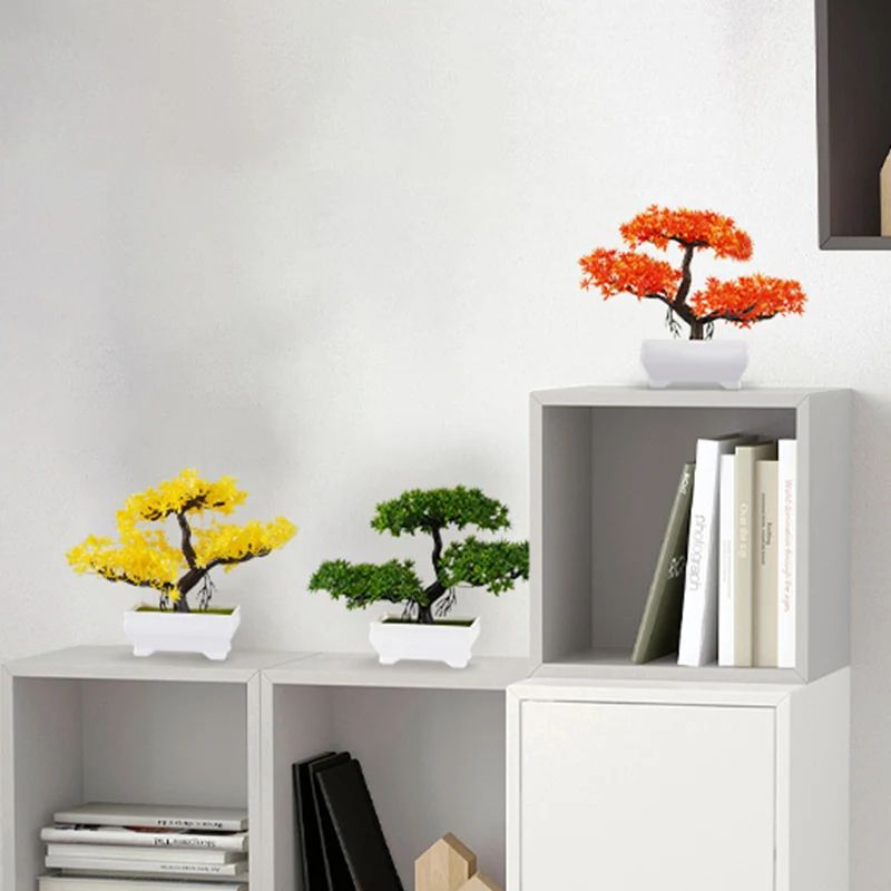 Mini Artificial Bonsai Tree Plant For Tabletop Home Decor 5
