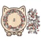 Cat Shaped Wooden Jigsaw Puzzle For Adults And Kids Unique Brain Game 4