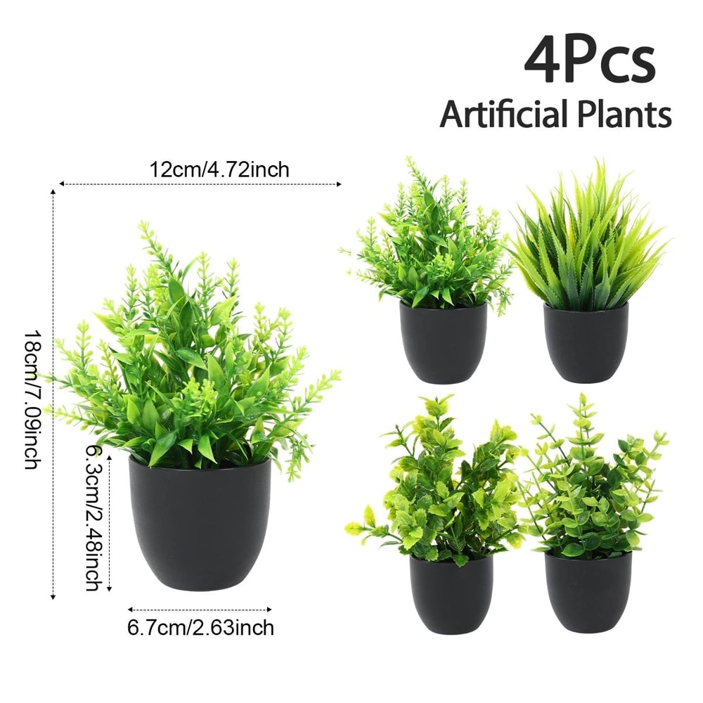 Mini Artificial Potted Plants Set For Home Table Decor And Styling 7